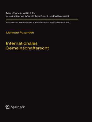 cover image of Internationales Gemeinschaftsrecht